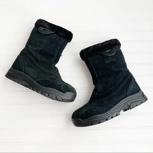 Sorel Women’s 10 Black Suede Waterfall Slip 2 Boot
